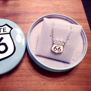 Route 66 Sterling Silver Necklace with Tin